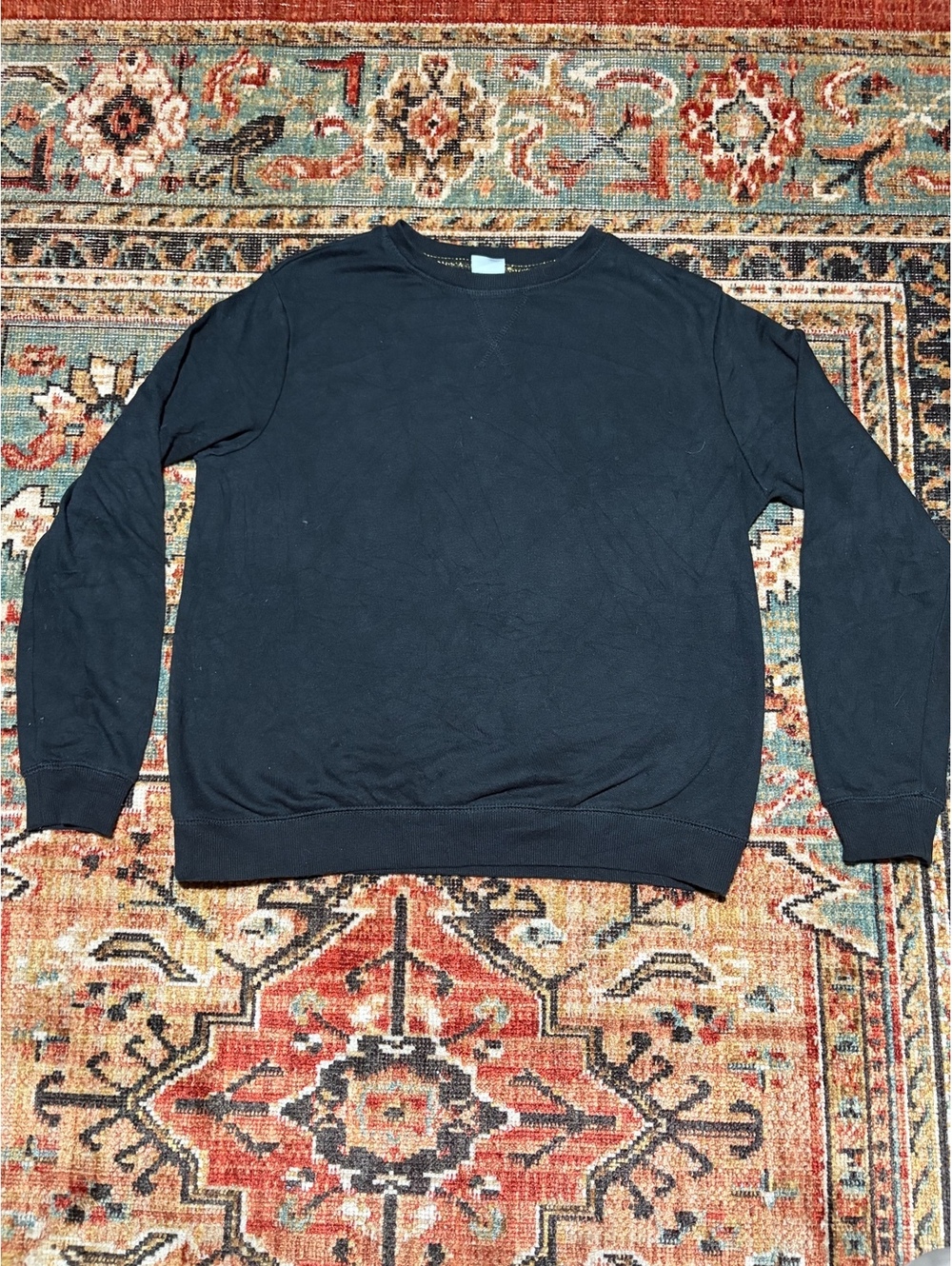 Stars Above Black Crewneck Sweatshirt Size S